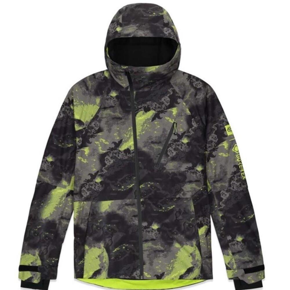 $495 Men's 686 Gore-Tex Hydra Down Thermagraph Jacket Lime Hemisphere Medium